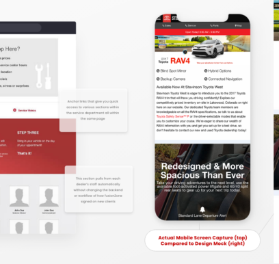 Automotive Landing Pages & UI